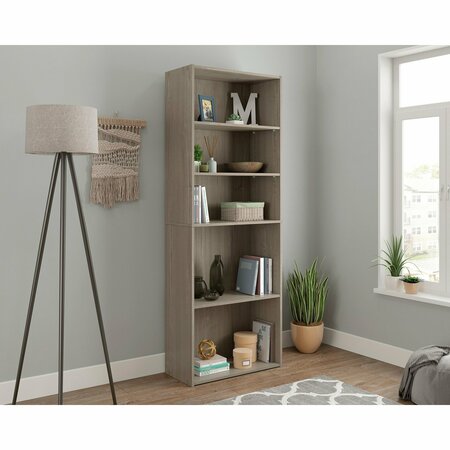 SAUDER Beginnings 5-Shelf Bookcase Ss , Three adjustable shelves to display items of multiple heights 428233